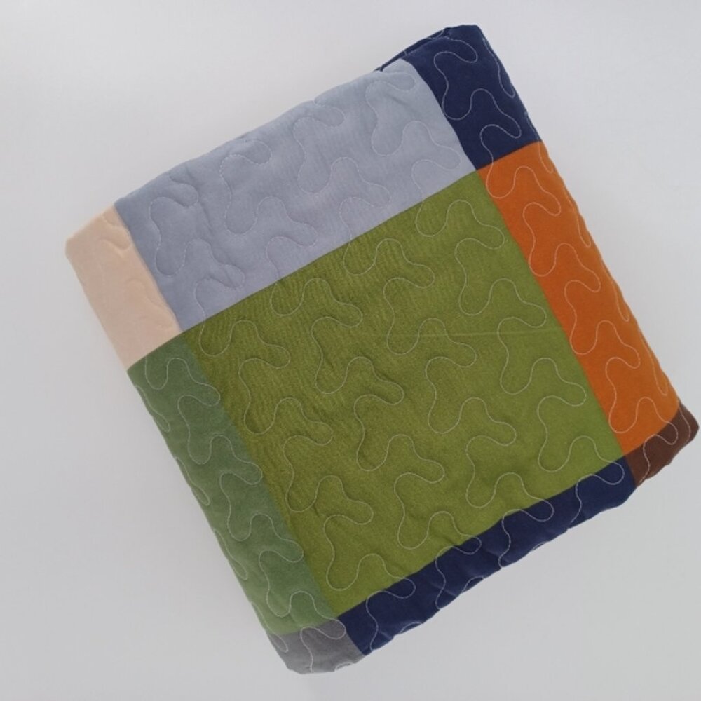 Patchwork Lightweight Reversible 3 Piece Twin Quilt Set | Checkered Pattern - Picture 3 of 8